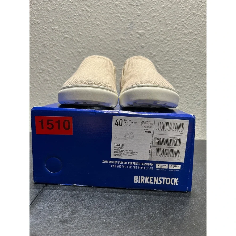 Birkenstock Oswego Textile Suede Sandcastle Beige 40 EU L9 M7 Womens Mens